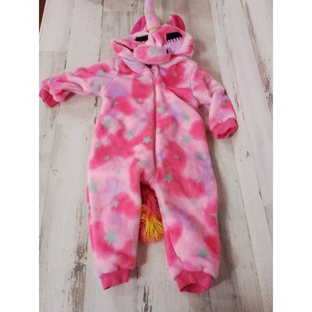 Children's Tye- Dye fleece Unicorn Outfit Size 80 Equivalent To 9-12 Month
